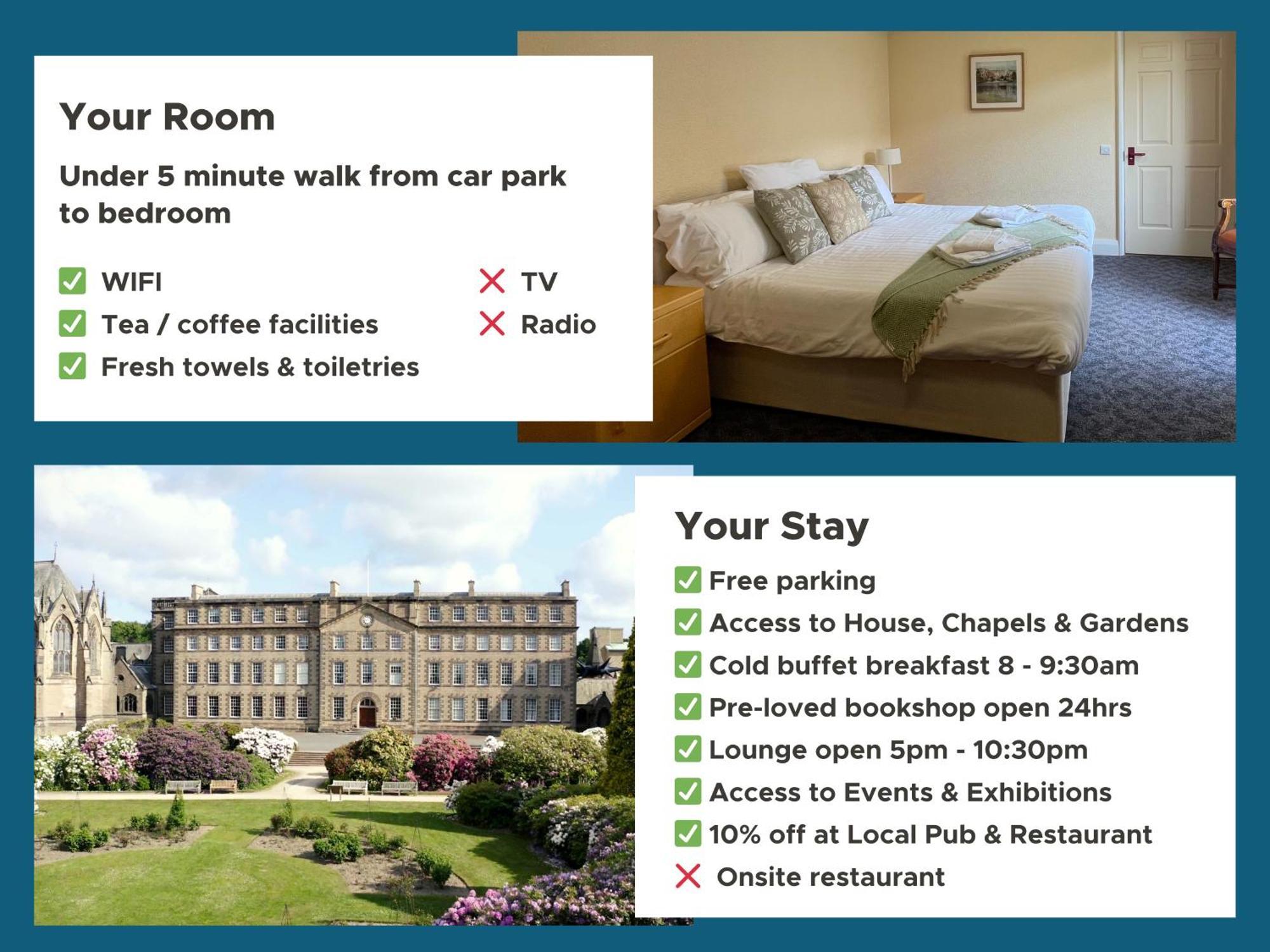 Ushaw Historic House, Chapels & Gardens Bed and Breakfast Durham Kamer foto