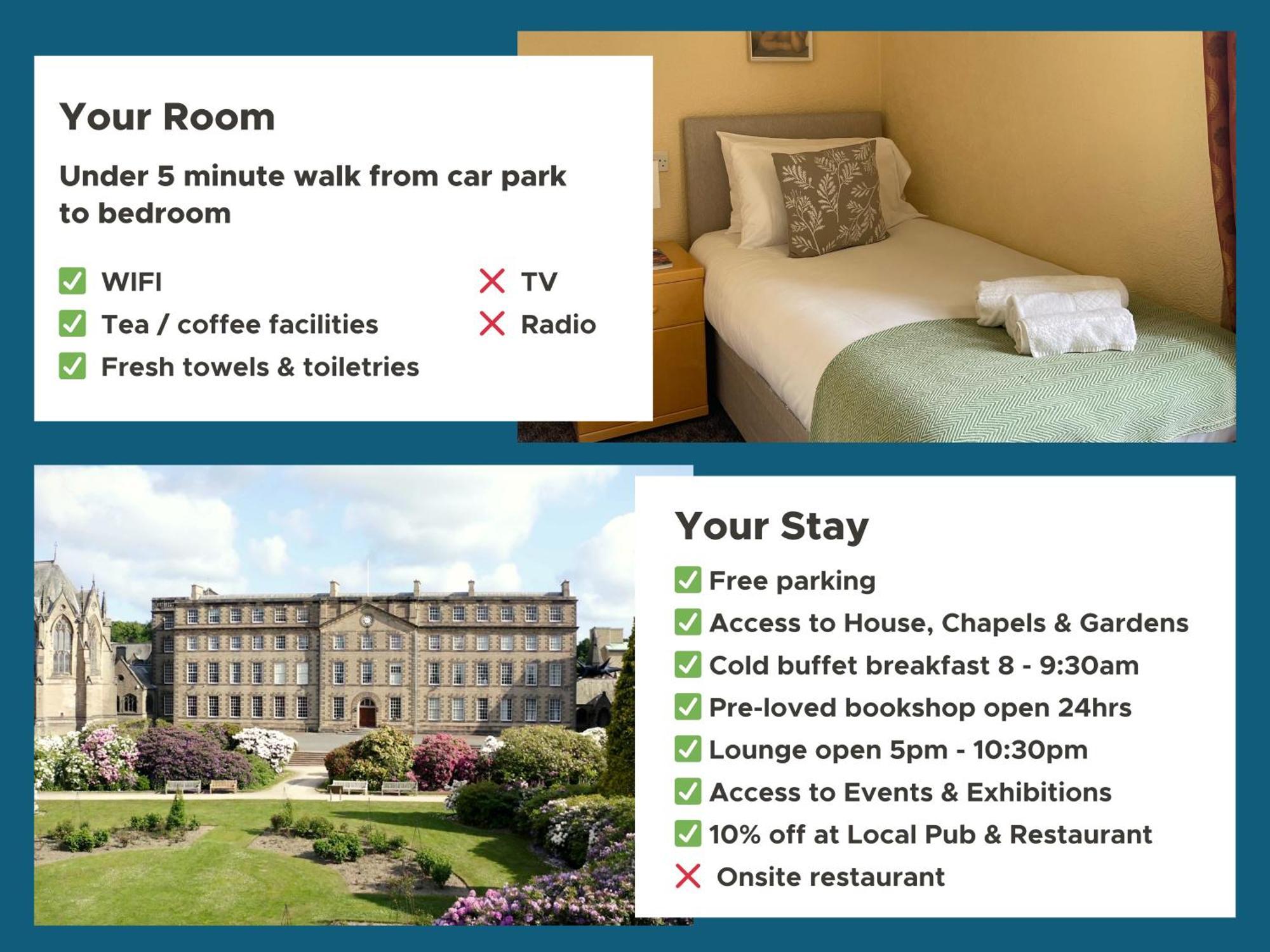 Ushaw Historic House, Chapels & Gardens Bed and Breakfast Durham Kamer foto