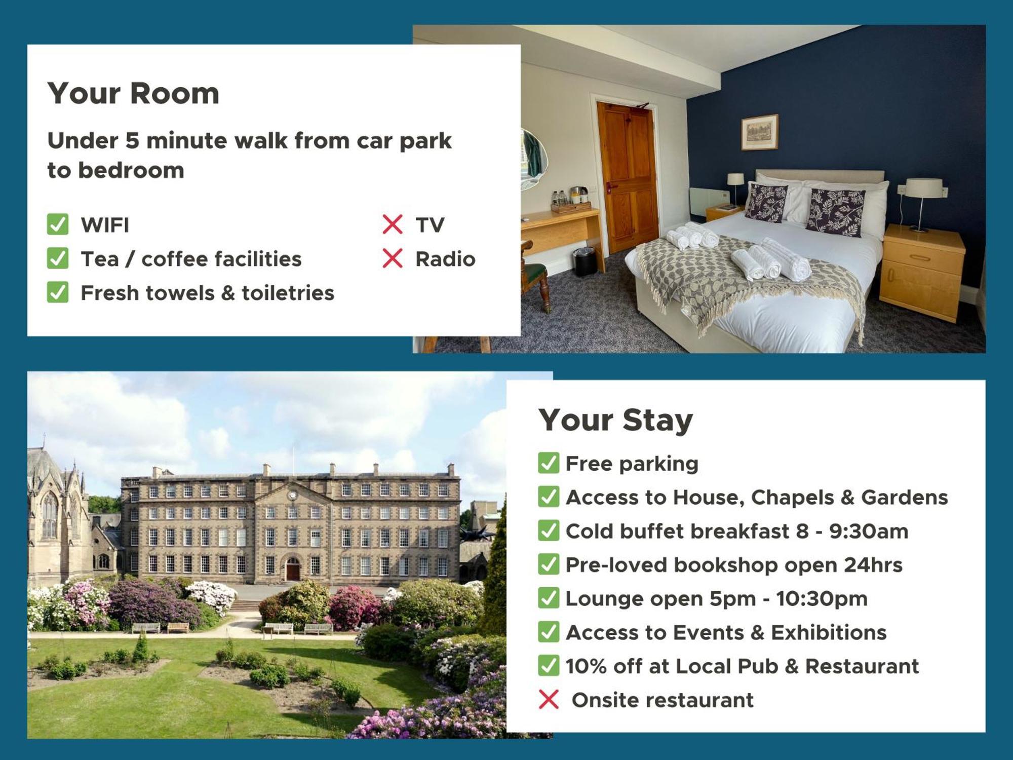 Ushaw Historic House, Chapels & Gardens Bed and Breakfast Durham Kamer foto