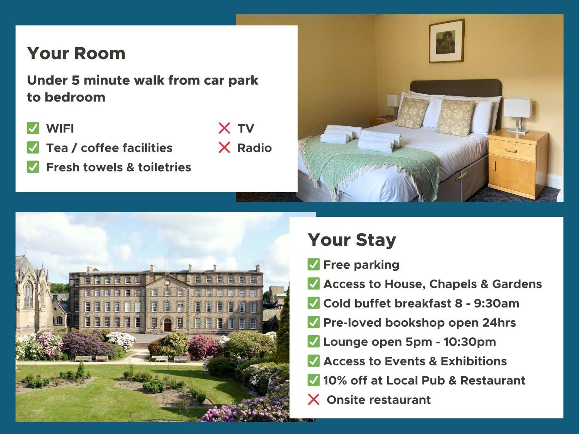 Ushaw Historic House, Chapels & Gardens Bed and Breakfast Durham Kamer foto