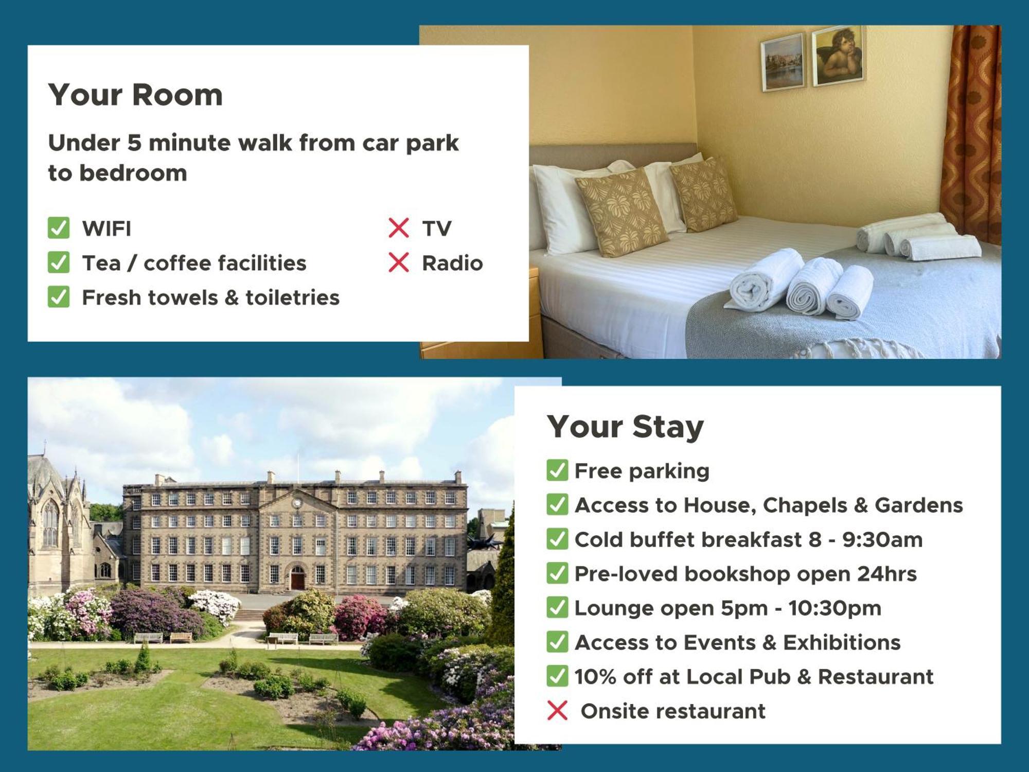 Ushaw Historic House, Chapels & Gardens Bed and Breakfast Durham Kamer foto