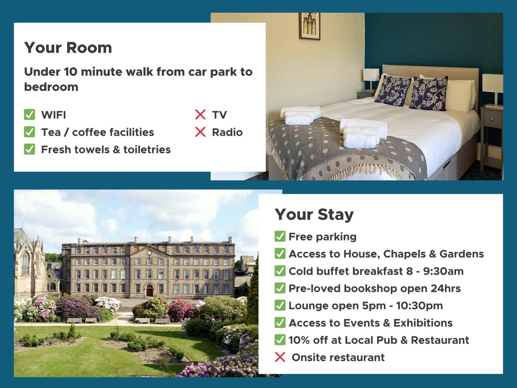Ushaw Historic House, Chapels & Gardens Bed and Breakfast Durham Kamer foto